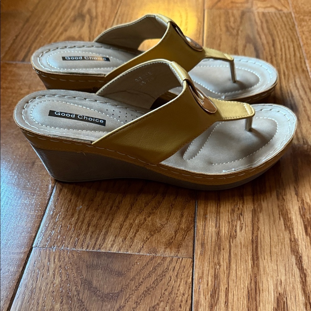 Good Chic Women's Sandals in Mustard Yellow - Picture 2 of 5